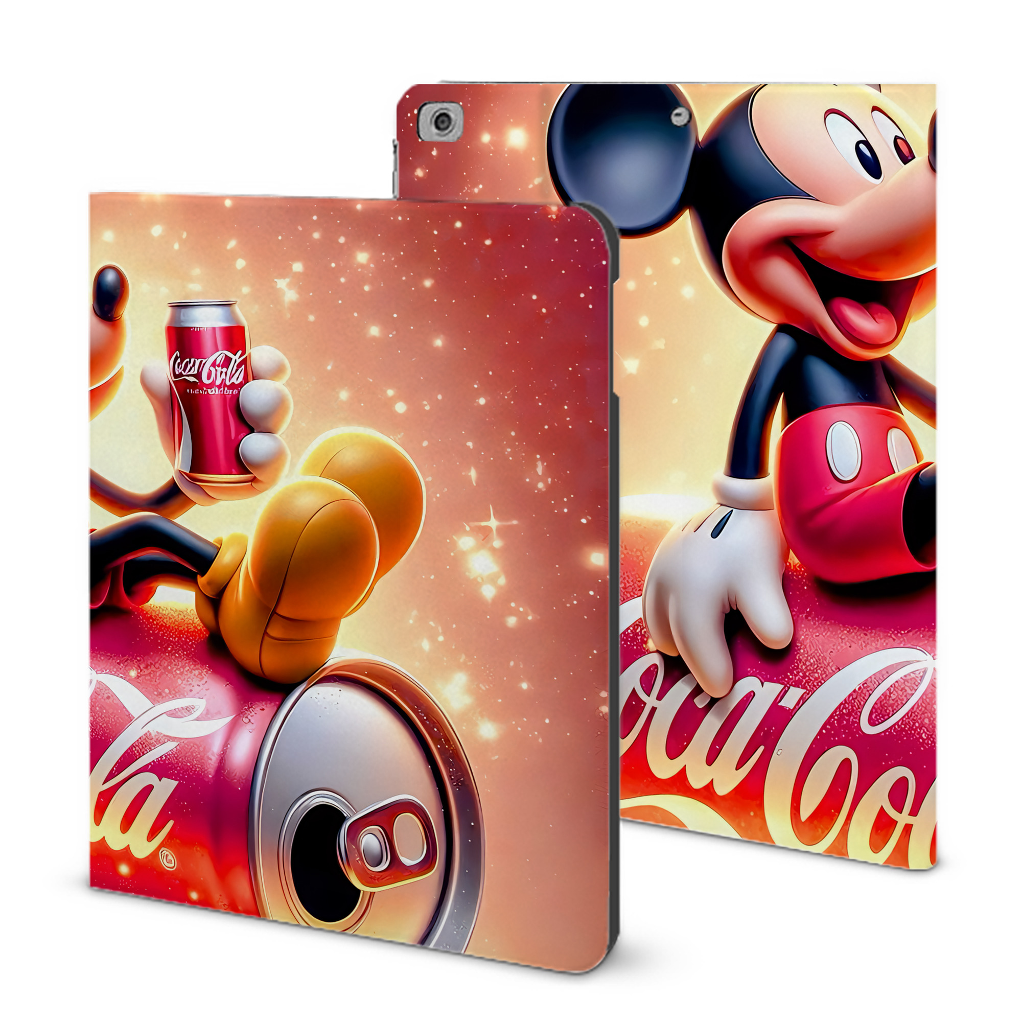 （画像用） ミッキーマウス Mickey Mouse IPad ケース ブック型 PUレザー TPU 耐衝撃 軽量 薄型 ペン収納なし 全面保護 IPad 各モデル対応
